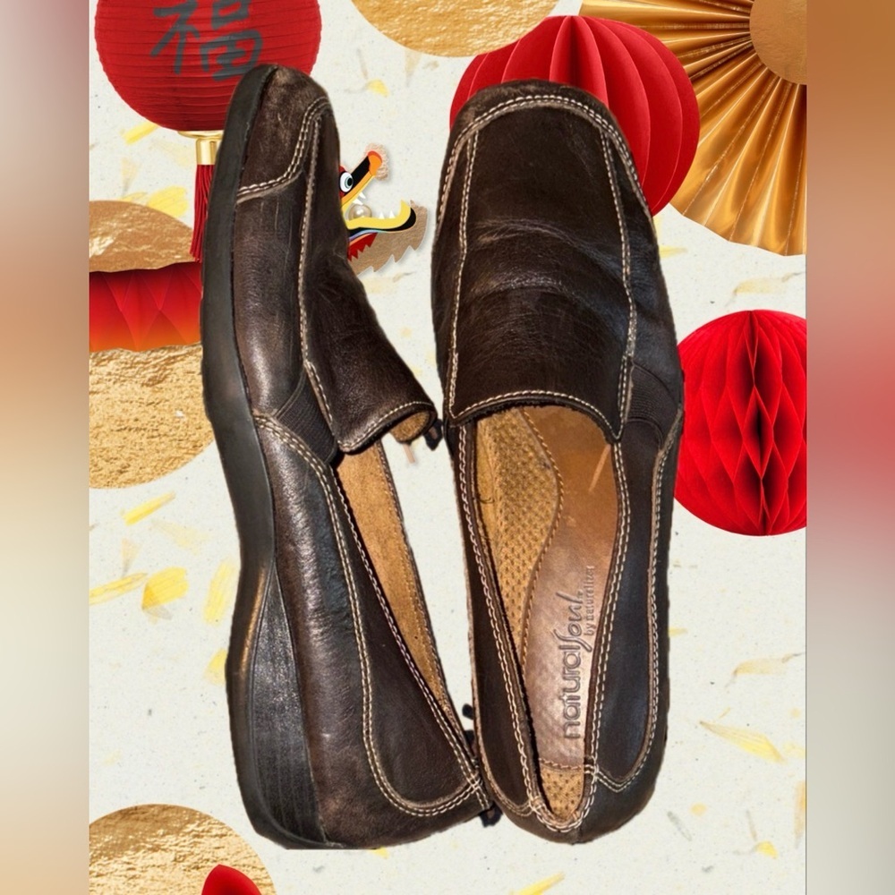 🍒Naturalizer Women's Dark Brown Leather Loafers~Size 7.5🍒